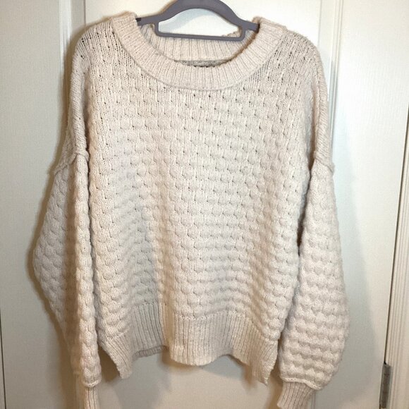 Aerie Women's White / Cream Chunky Knit Soft Sweater Size SP Cotton Blend - Picture 1 of 7